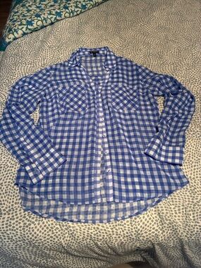 EUC Express Women’s Sheer Long Sleeve Button Down